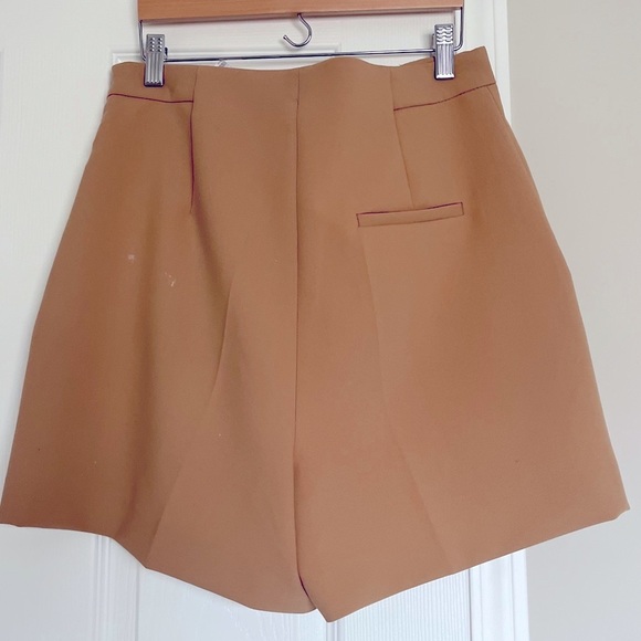 NWOT Zara High Rise Dress Shorts gold buttons - Picture 5 of 9